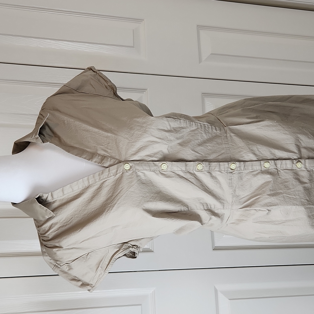 Banana Republic 16 Tall stretch classic khaki button front dress😍 with POCKETS!